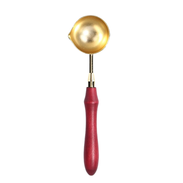 Cuchara de cera dorado
