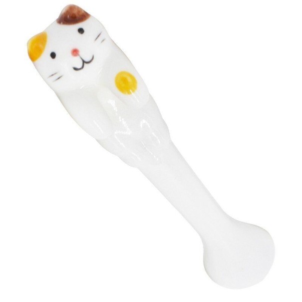 Cuchara de cerámica con gato 2