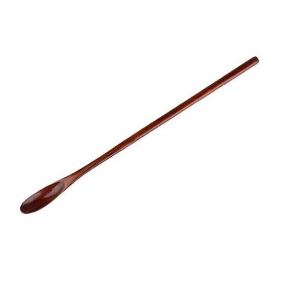 Cuchara de madera para mezclar marrón oscuro Cuchara de madera para mezclar marrón oscuro