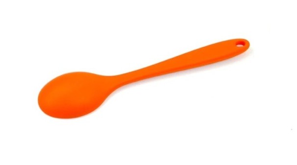 Cuchara de silicona para bebé J2462 naranja