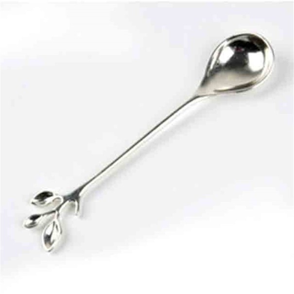 Cucharadita con decoración plateado