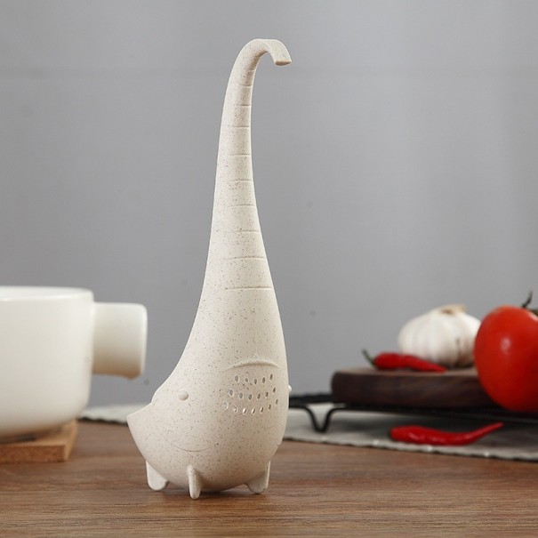 Cucharón con forma de elefante y colador crema