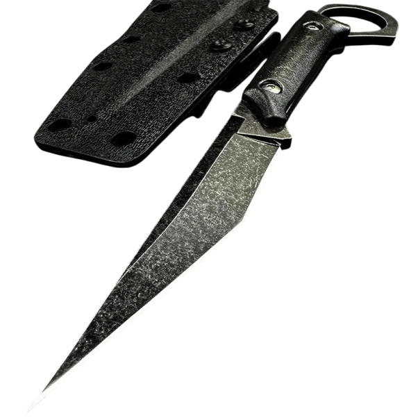 Cuchillo recto multiusos portátil para exteriores de 19 cm con funda, cuchillo de supervivencia para acampar, senderismo, caza, cuchillo táctico 1