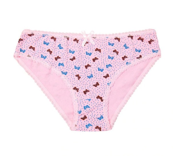 Cuecas femininas com borboletas rosa XS