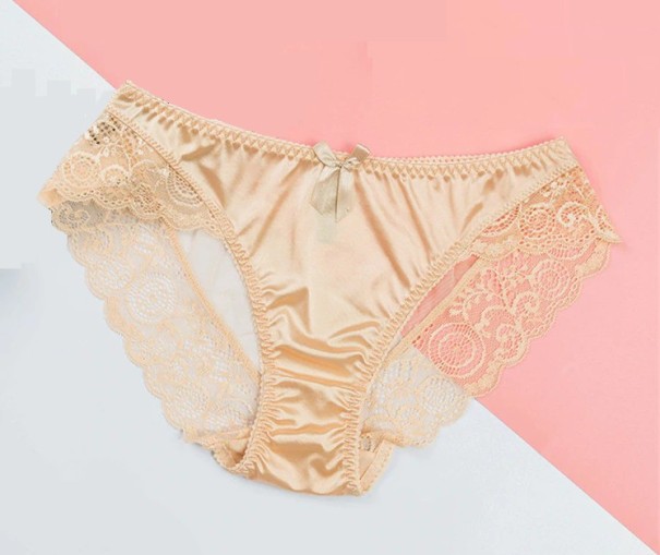 Cuecas sexy com rendas bege S