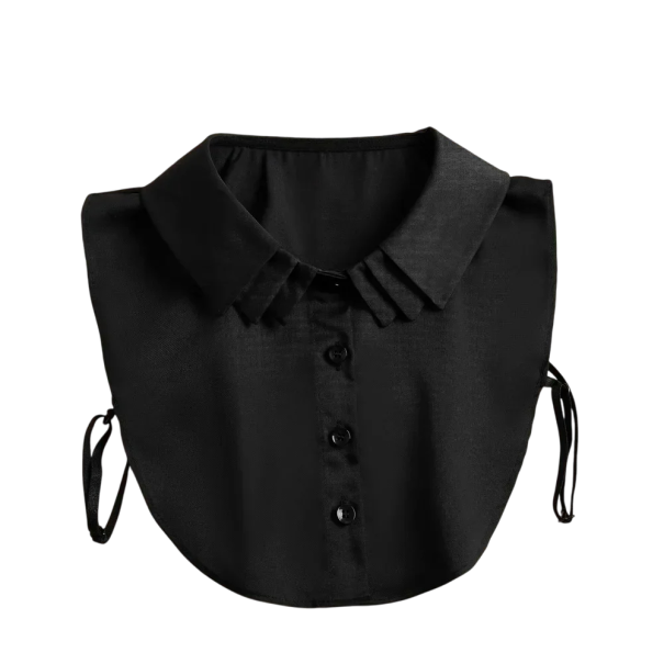 Cuello falso para mujer Cuello desmontable Cuello decorativo de mujer para suéter blusa vestido Accesorio de moda elegante negro