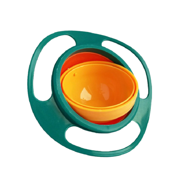 Cuenco antivuelco para niños verde