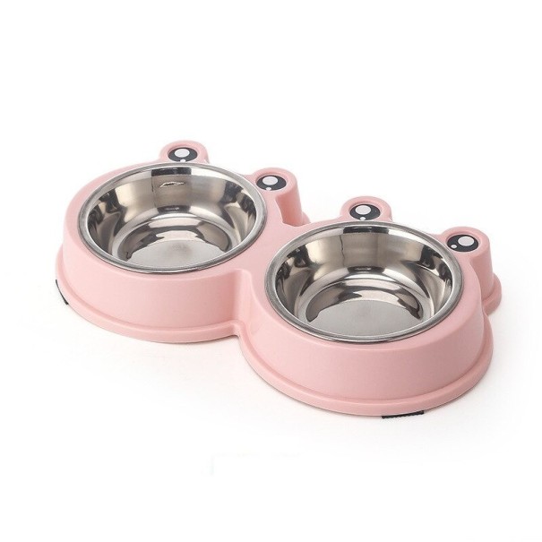 Cuenco de agua y comida para perros rosa Cuenco de agua y comida para perros rosa