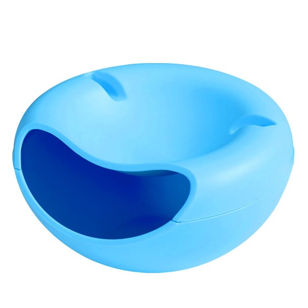 Cuenco decorativo con espacio de almacenamiento Diseño creativo Práctico recipiente para frutos secos, nueces o pequeños artículos Decoración del hogar Dimensiones 11 x 21,5 cm azul
