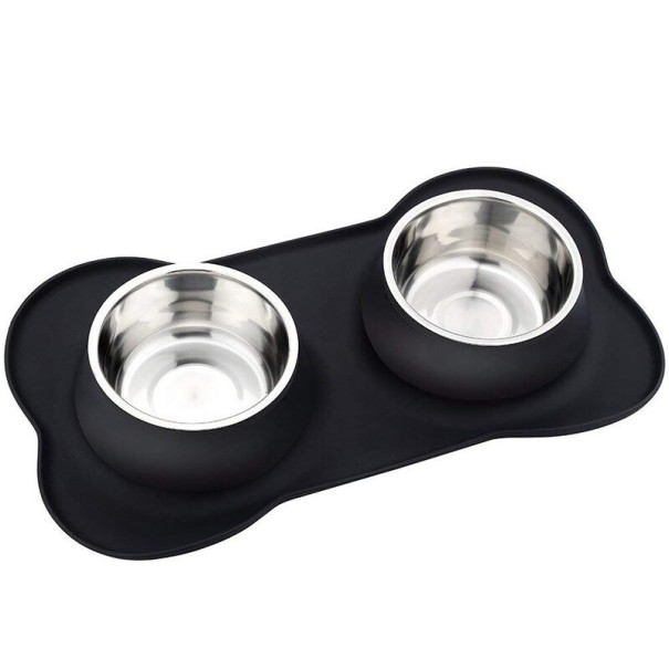 Cuencos de comida con tapete L