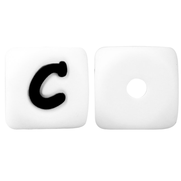 Cuentas de silicona con letras del alfabeto, 10 unidades 3