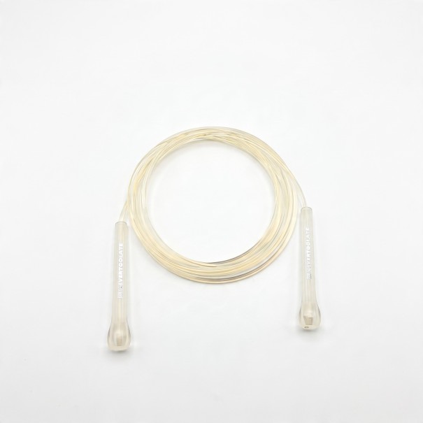 Cuerda para saltar NEVERTOOLATE con cuerda de TPU de 5 mm resistente al frío hasta −35 °C Longitud 3 m Dureza 80A Transparente Para freestyle 1