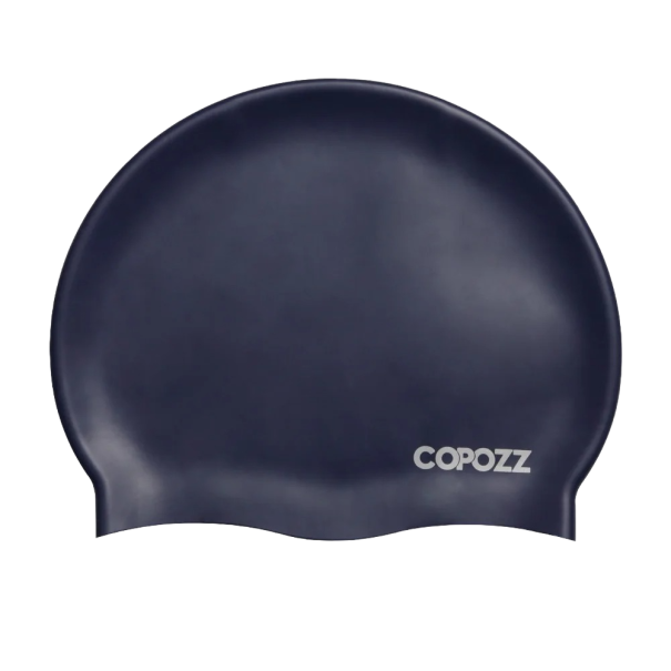 Cuffia da bagno in silicone Cuffia da nuoto impermeabile Cuffia da bagno sportiva blu scuro