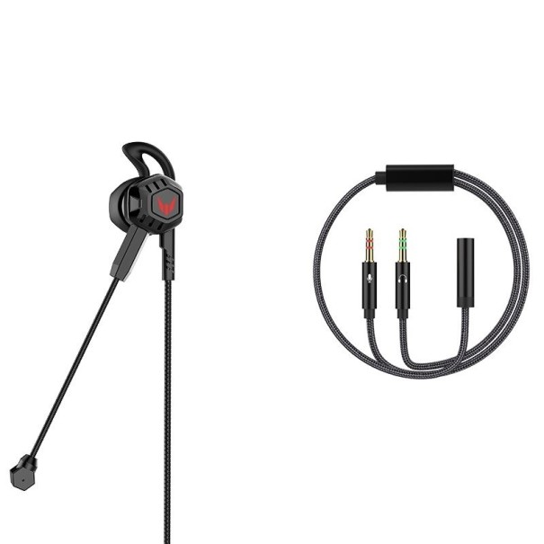 Cuffie con adattatore audio nero