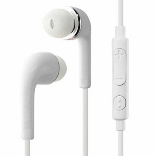 Cuffie stereo con microfono bianco