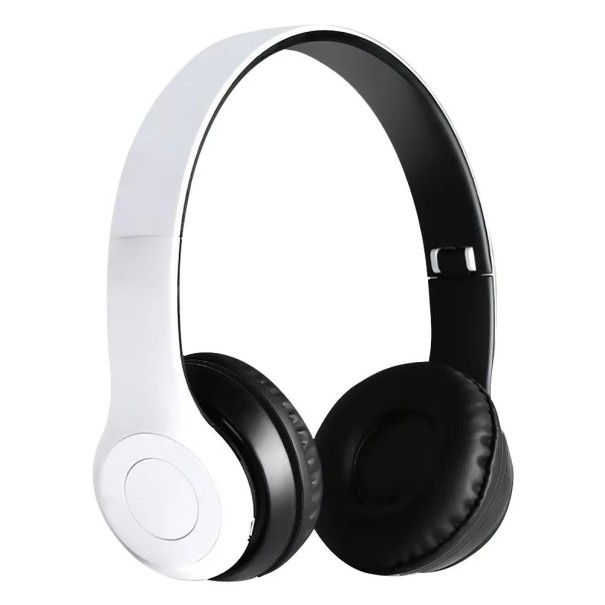 Cuffie wireless P47 Over-ear Design pieghevole Cuffie comode con microfono Connessione Bluetooth Musica Chiamate Viaggi bianco