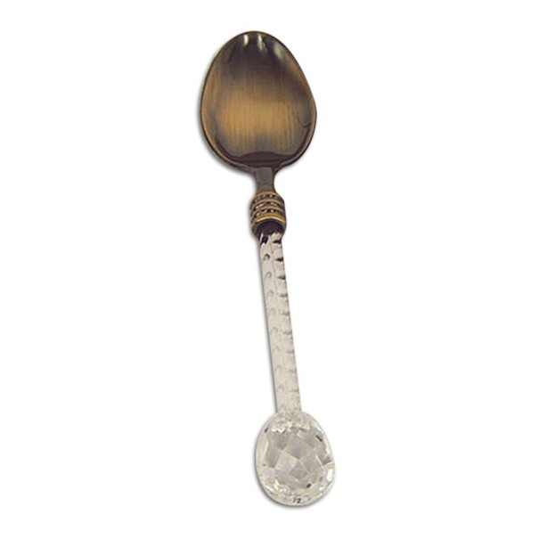 Cuillère à café avec pierre décorative 4 pcs bronze