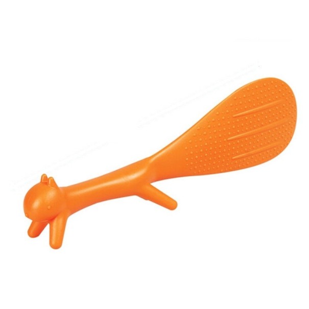 Cuillère à riz en forme d'écureuil orange