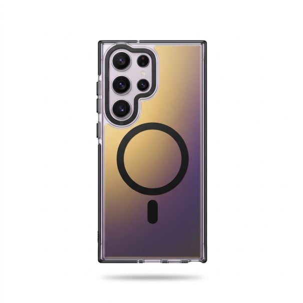Culoare mată, capac magnetic pentru Samsung Galaxy A15 5G cu suport pentru încărcare wireless Margini transparente Protecție pentru cameră negru