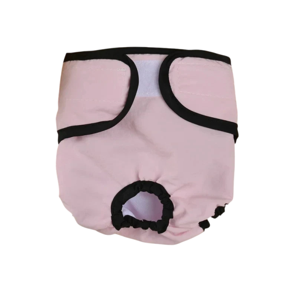 Culottes de chaleur pour chiennes Taille S Circonférence de taille réglable 30-35 cm Culottes protectrices Lavables Culottes hygiéniques pour chien rose