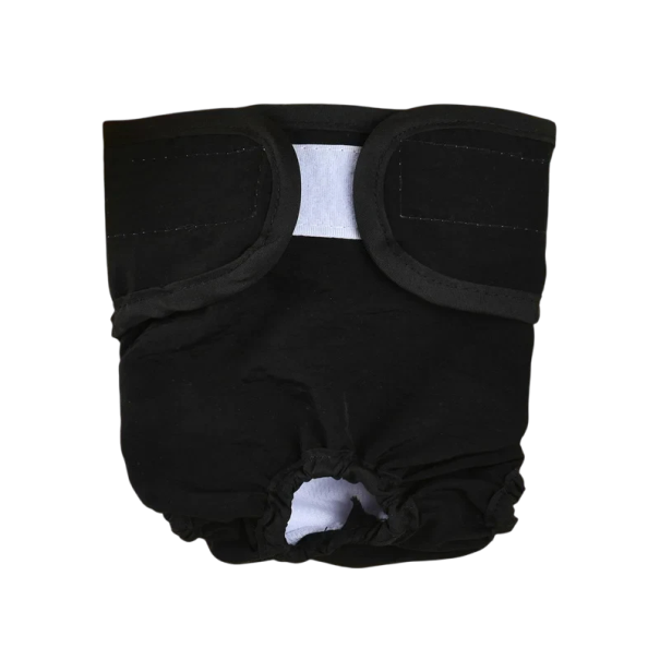 Culottes de chaleur pour chiennes Taille XL Circonférence de taille réglable 50-70 cm Culottes de protection Lavables Culottes hygiéniques noir