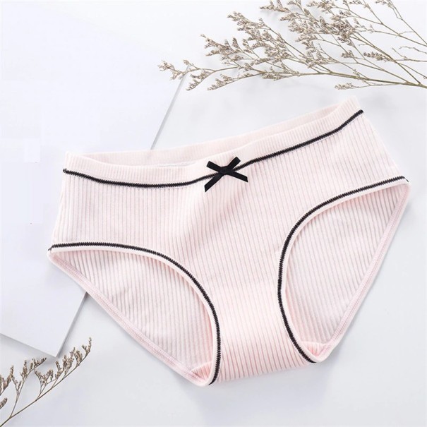 Culottes en coton pour femmes avec nœud rose clair S