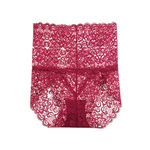 Culottes en dentelle taille haute A703 bordeaux L