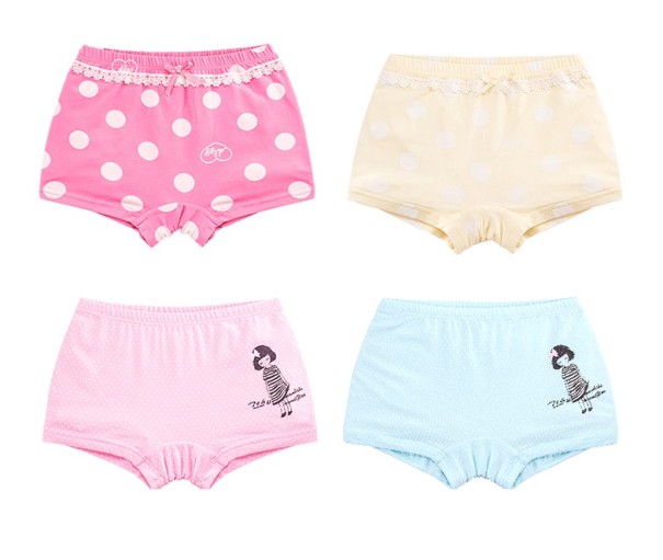 Culottes pour filles avec imprimé - 4 pcs 4 C
