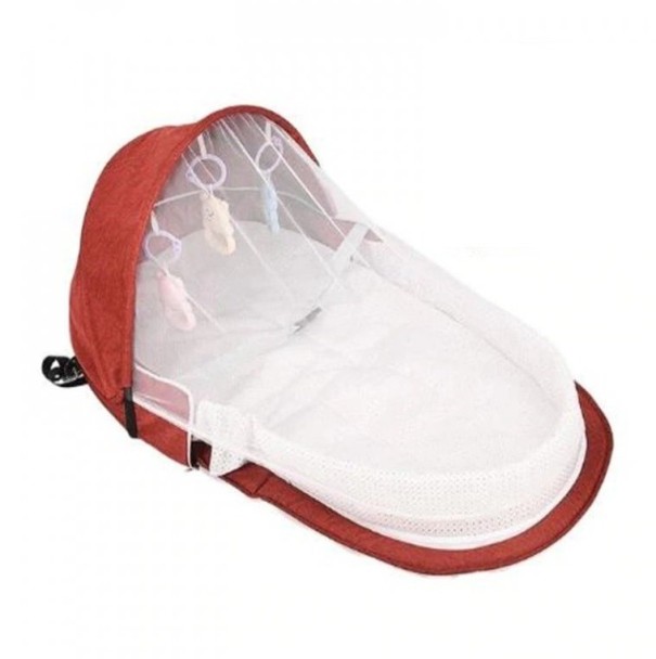 Cuna portátil para niños rojo