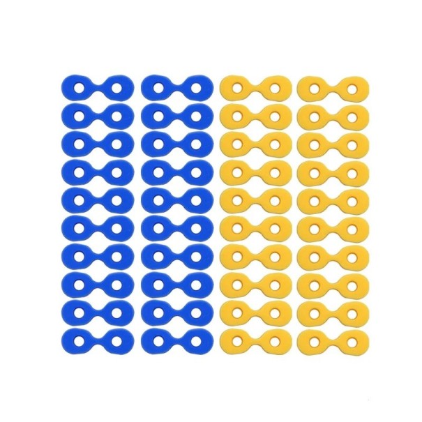 Cuñas elásticas dentales de fijación 40 unidades 2 mm y 2,5 mm de goma azul amarilla para separación de dientes y trabajo con matrices en odontología 1