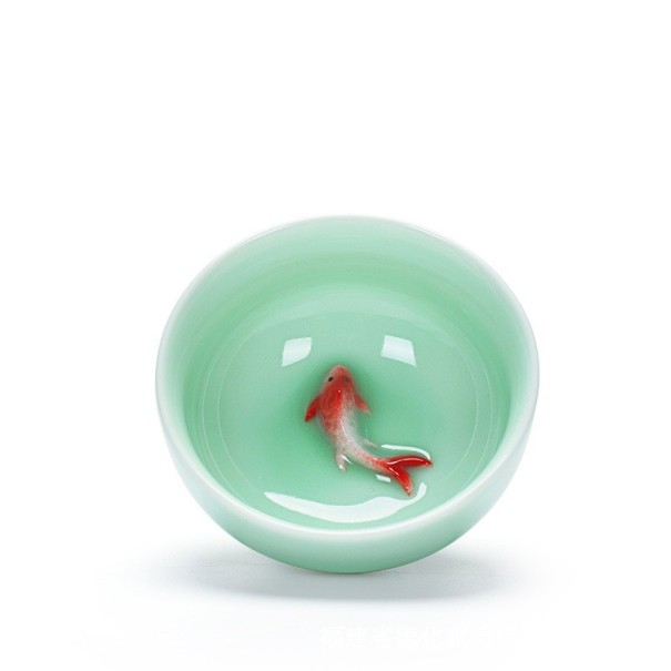 Cupa ceramică Koi carp C115 verde deschis