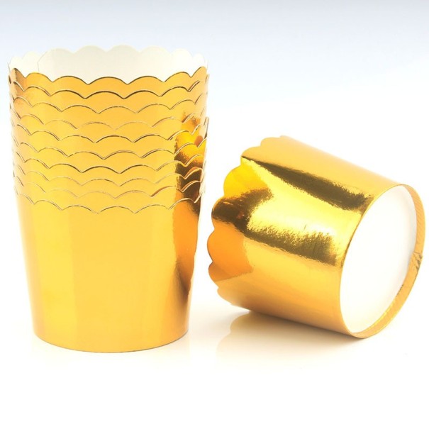Cupcakevormpjes 50 stuks goud