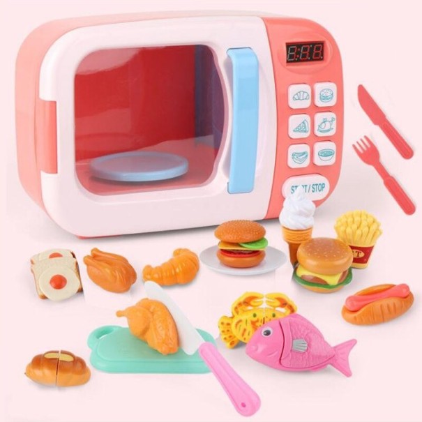 Cuptor cu microunde pentru copii roz