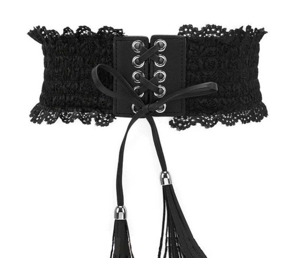 Curea de corset pentru femei C1017 negru 10 cm