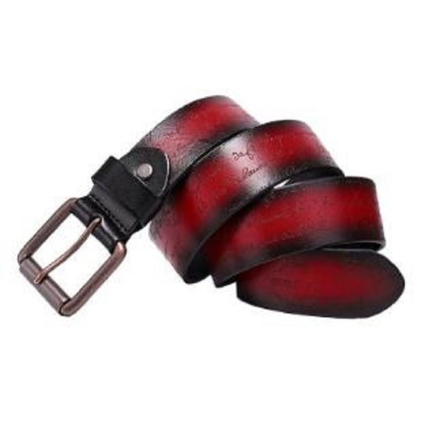 Curea de piele L436 burgundy 110 cm