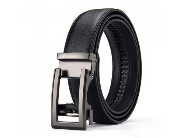 Curea de piele pentru bărbați L306 negru 95 cm 1