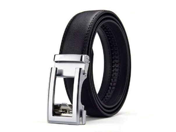 Curea de piele pentru bărbați L306 negru 95 cm 2