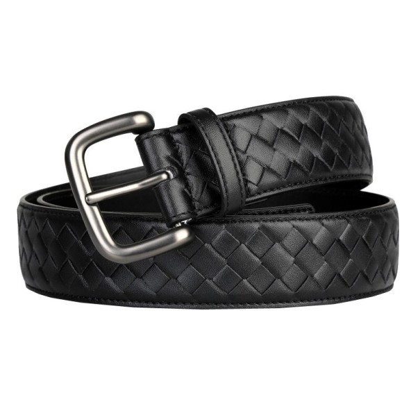 Curea de piele pentru bărbați L361 negru 115 cm