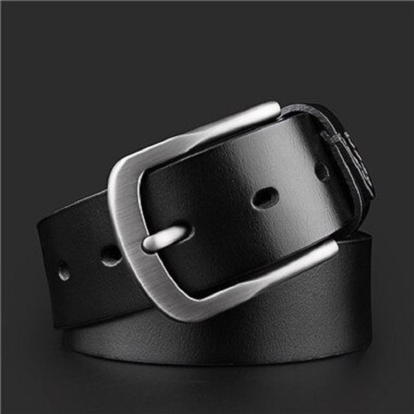Curea de piele pentru bărbați L408 negru 120 cm