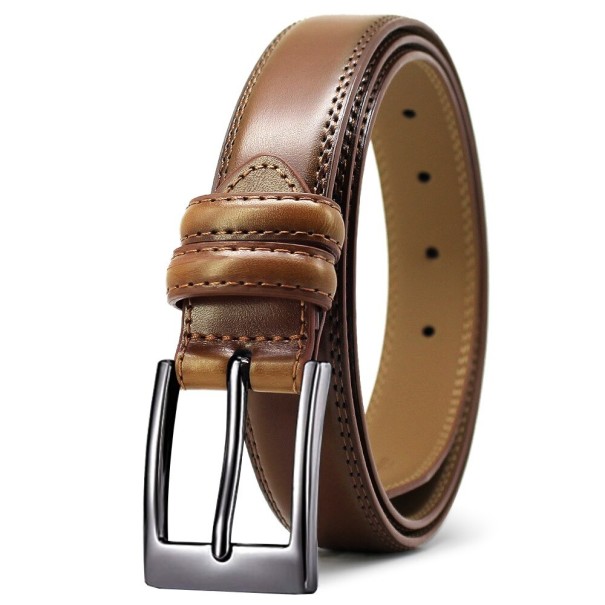 Curea de piele pentru bărbați L466 maro deschis 115 cm