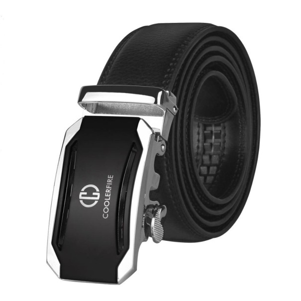 Curea de piele pentru bărbați L474 argint 130 cm