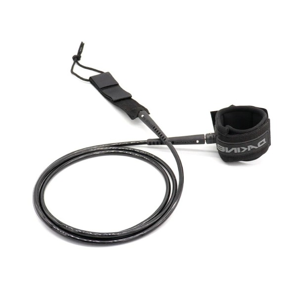 Curea de surf DK Brand 2,4 m TPU 7 mm curea dreaptă pentru picioare accesorii pentru plăci de surf și windsurfing gri
