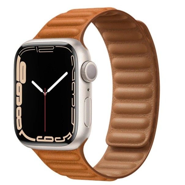 Curea din piele pentru Apple Watch 38mm / 40mm / 41mm maro deschis
