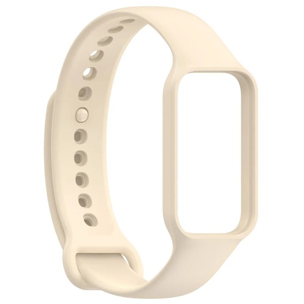Curea din silicon de 16,3 mm pentru Xiaomi Smart Band 8 Active și Redmi Band 2 Curea ajustabilă din silicon cu moale medie și purtare confortabilă Ivory