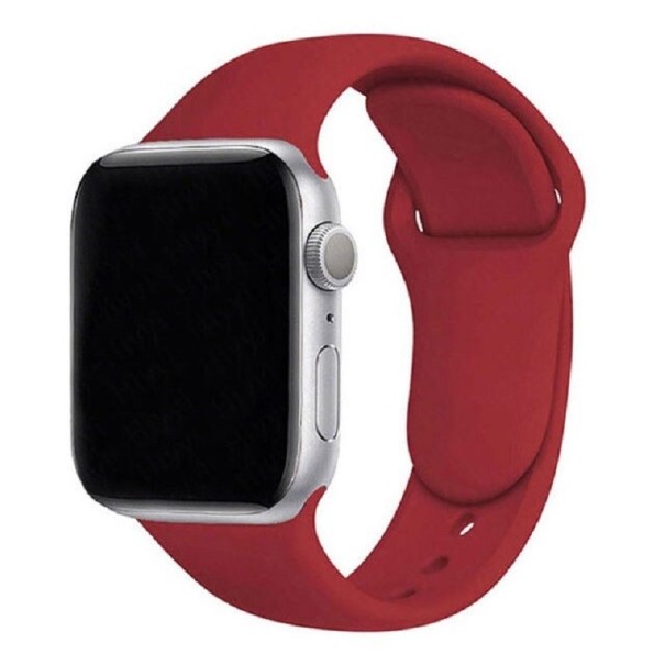 Curea din silicon pentru Apple Watch 38mm / 40mm / 41mm dimensiune ML roșu închis