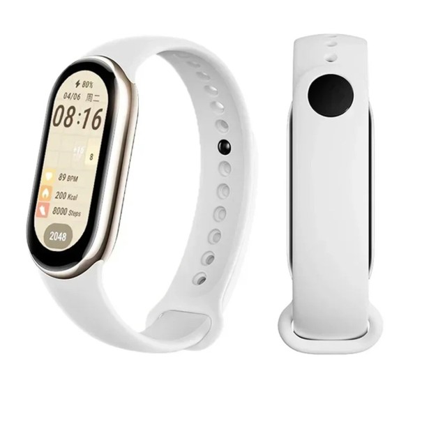 Curea pentru ceas de 22 cm pentru Xiaomi Mi Band 9 Smart Mi Band 9 Mi Band 8 Mi Band 8 NFC Curea sportivă de silicon de schimb Rezistentă la apă curea pentru Miband 8–9 alb