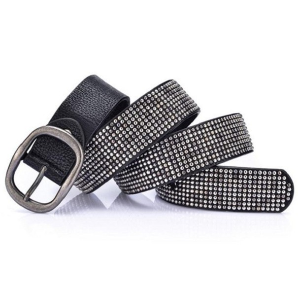 Curea pentru femei cu nituri negru 95 cm