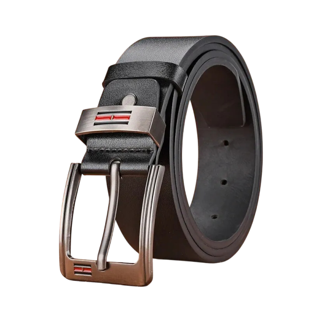 Cureaua barbati din piele naturala Latime 3,8 cm Curea eleganta cu catarama metalica Curea din piele reglabila Stil clasic pentru barbati negru 130 cm