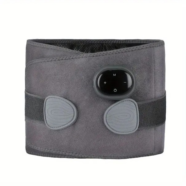 Cureaua electrica de incalzire 105×15,5 cm cu functie de masaj Masaj incalzit al abdomenului, spatelui si coapselor Temperatura reglabila Vibratie Operare fara fir gri