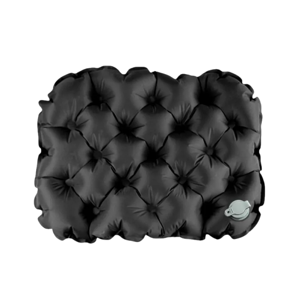 Cuscino da esterno ultraleggero gonfiabile 40 x 30 x 5 cm Cuscino da viaggio pieghevole in TPU nylon Campeggio Escursionismo Picnic 85 g nero